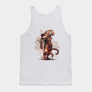 Golden Tiger Warrior in armor Tank Top